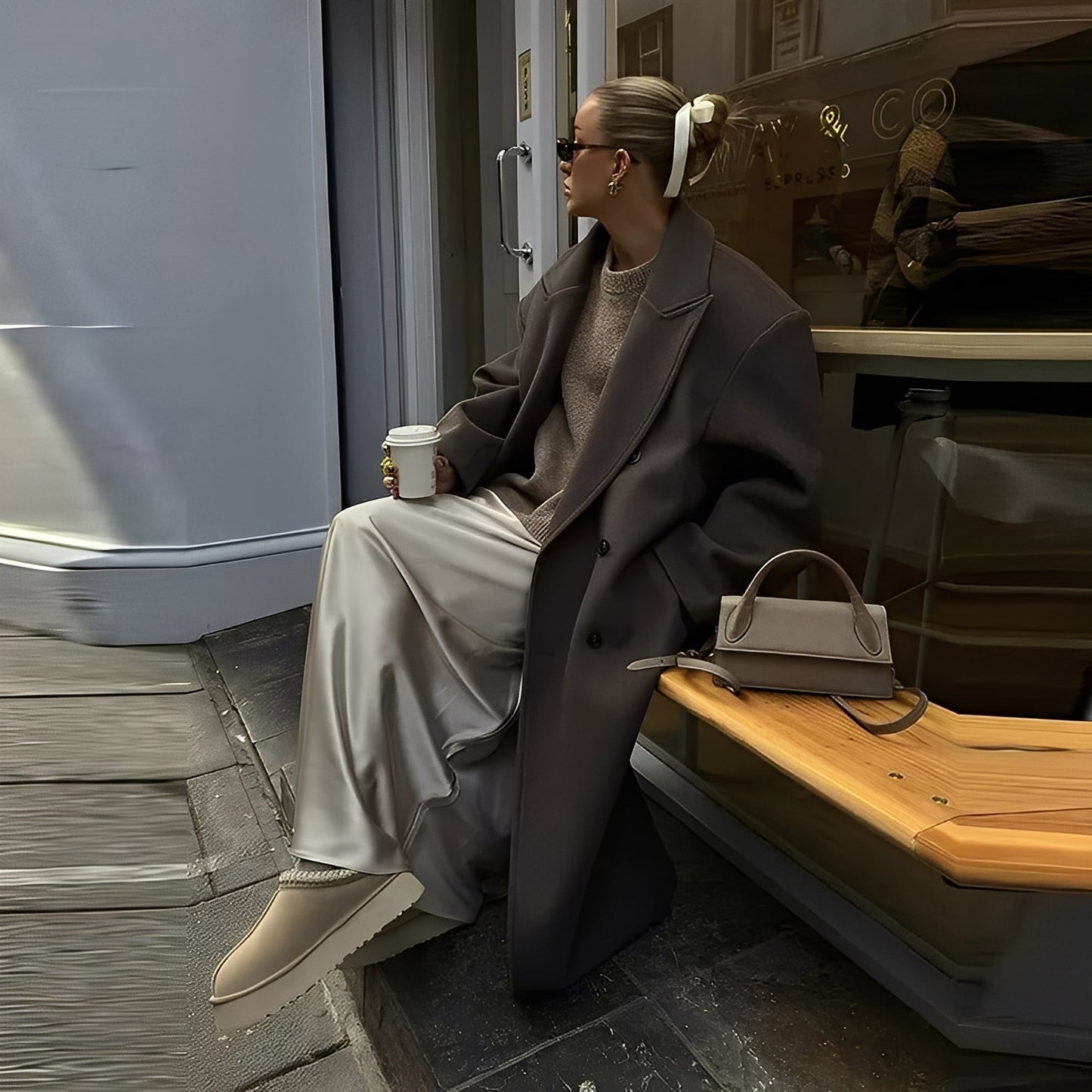 Veronica - Palton lung elegant și confortabil pentru femei