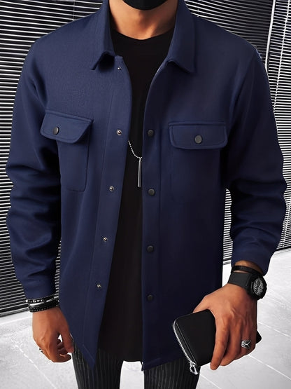 Francis - Jachetă cu carouri și buzunare pentru bărbați, stil casual