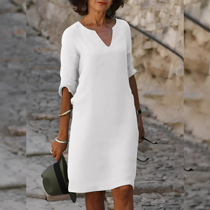 Guilaine - Rochie stilată cu decolteu în V pentru femei