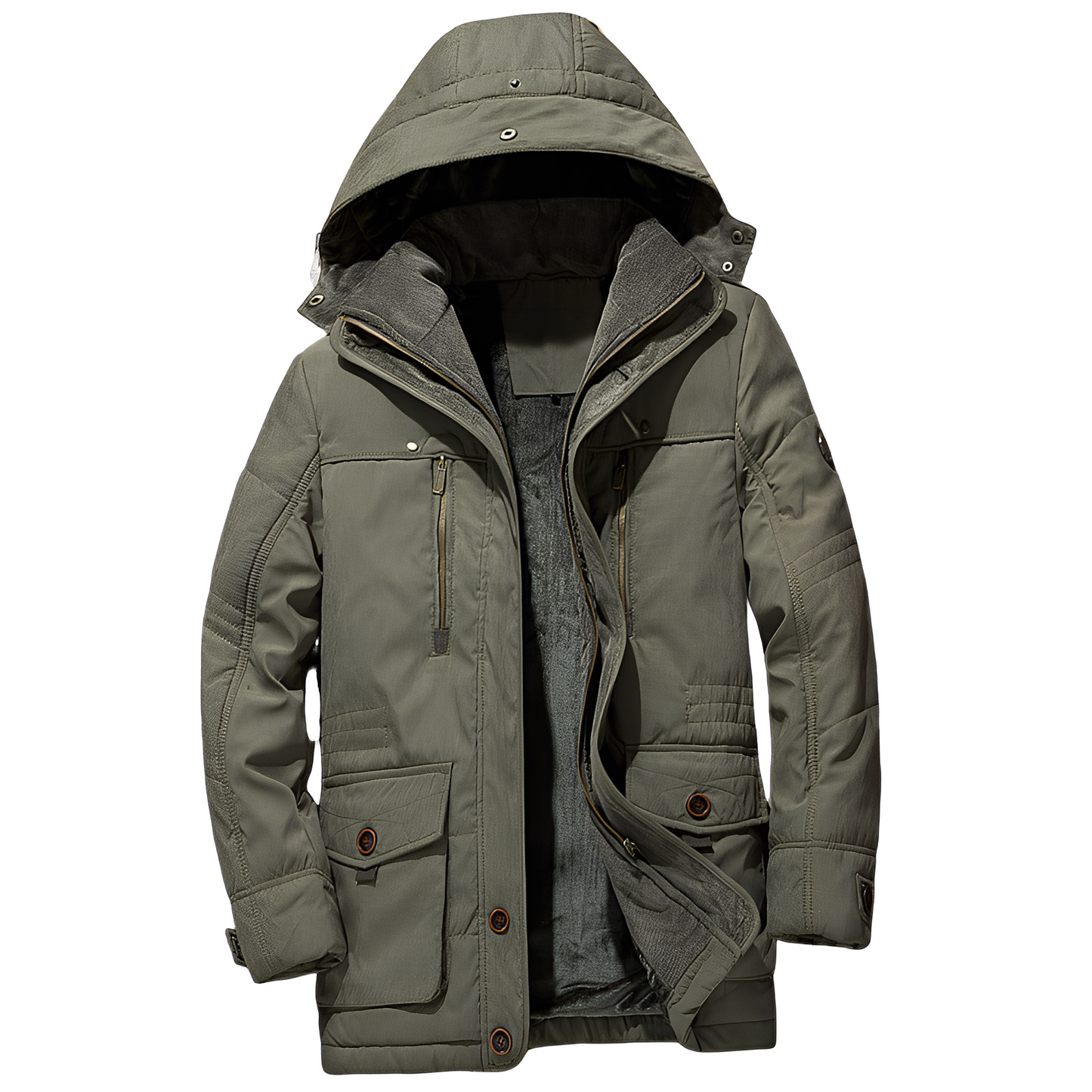 Bruce - Jachetă modernă cu glugă și căptușeală călduroasă pentru bărbați