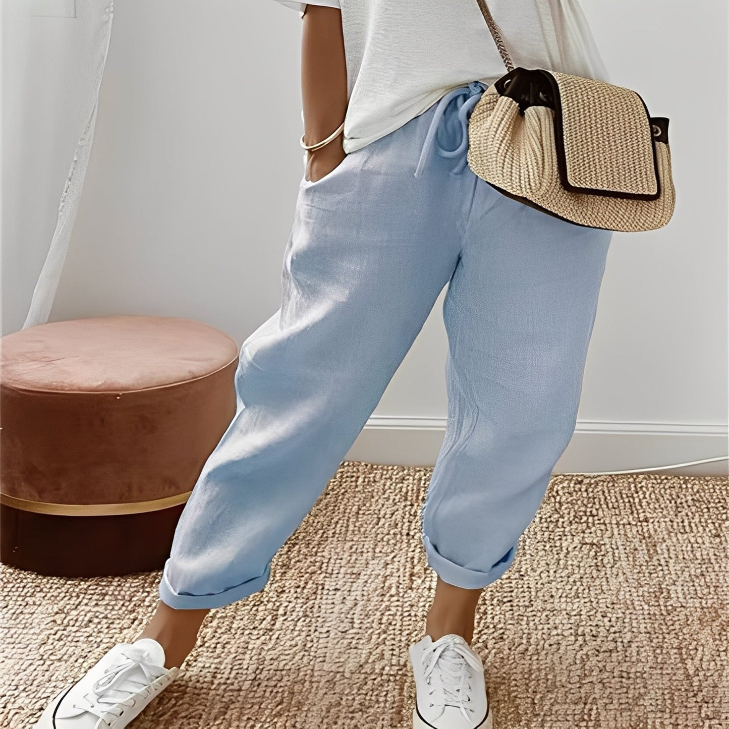 Brigitte - Pantaloni cu șnur pentru femei