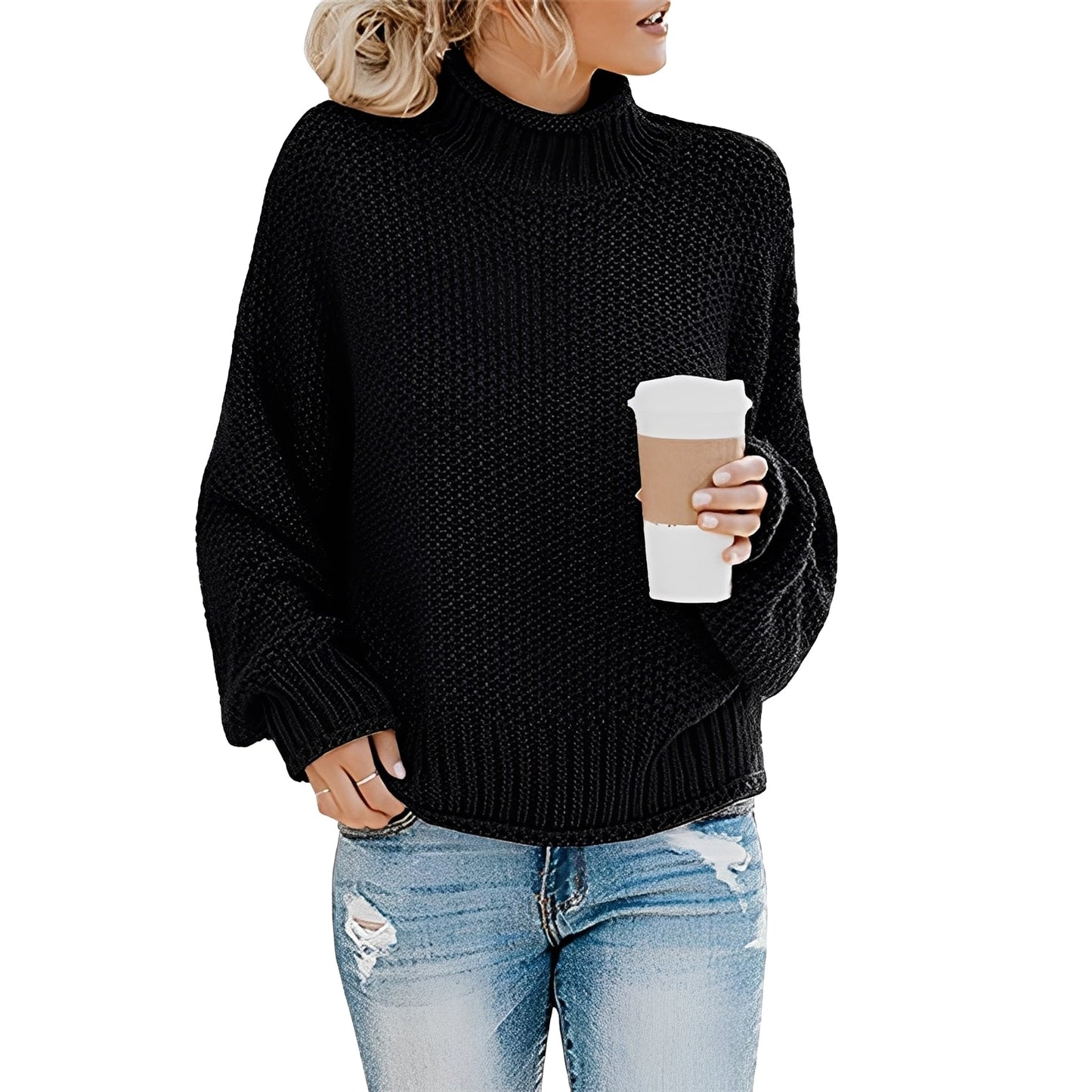 Evalyn - Sweater lejer cu guler înalt pentru femei