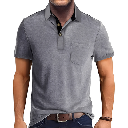 Abner - Tricou polo retro cu mâneci scurte pentru bărbați