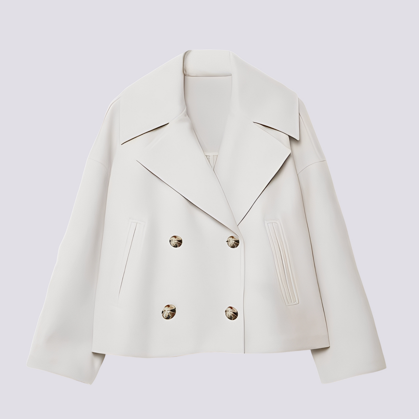 Bethney - Jachetă scurtă elegantă din lână cu guler cu rever pentru femei