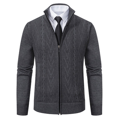 Stafford - Cardigan bărbați cu fermoar, stil elegant