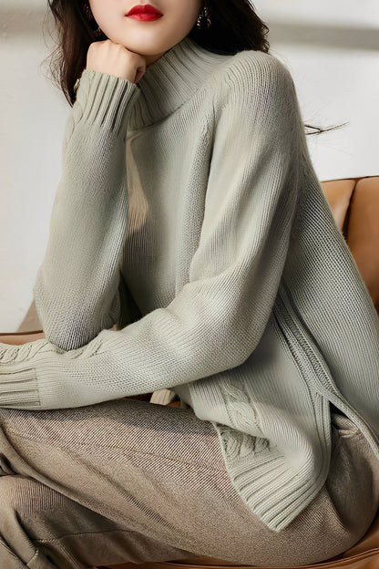 Karolyn - Pulover simplu și mulat pentru femei