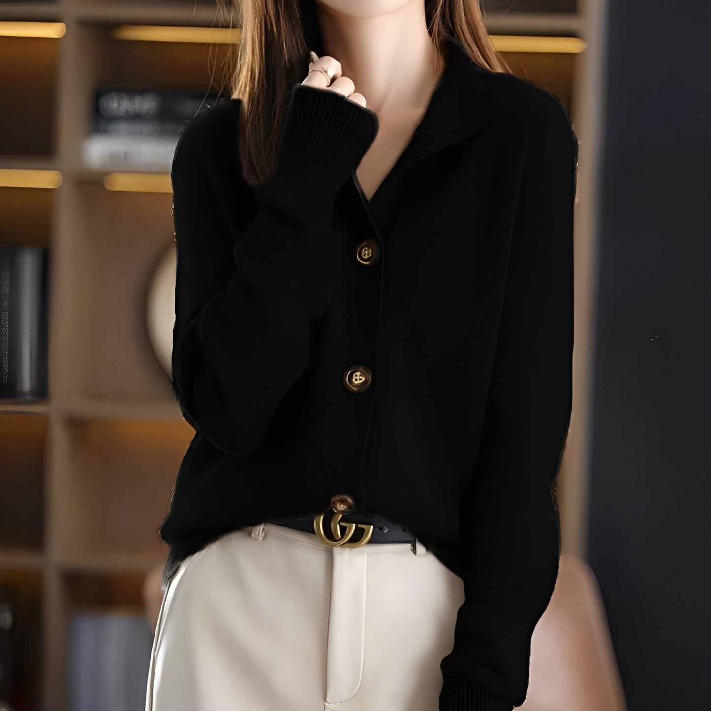 Michelle - Cardigan elegant, ușor tricotat pentru femei