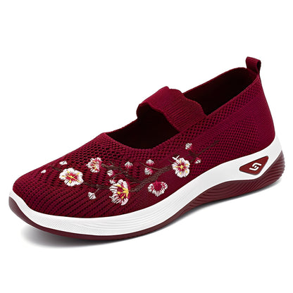 Jazmin - Pantofi casual, respirabili cu broderie pentru femei