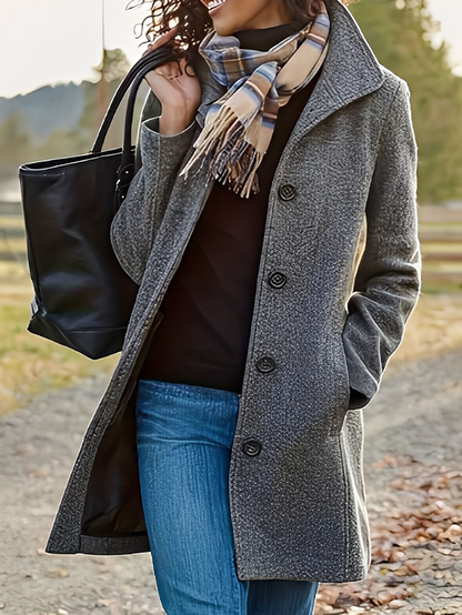 Jaclyn - Pelerină tweed modernă și adaptabilă pentru femei