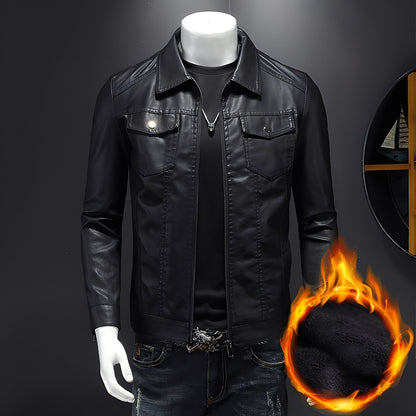 Brycen - Geacă de piele îngustă clasică pentru bărbați