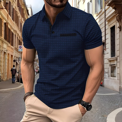 Benson - Tricou polo cu croială slim-fit pentru bărbați, sofisticat
