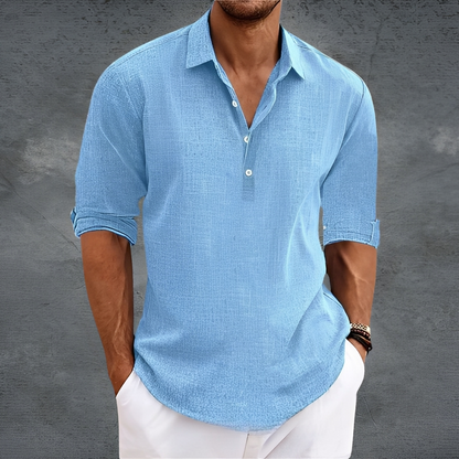 Nathanaël - Cămașă tradițională cu mâneci lungi pentru bărbați