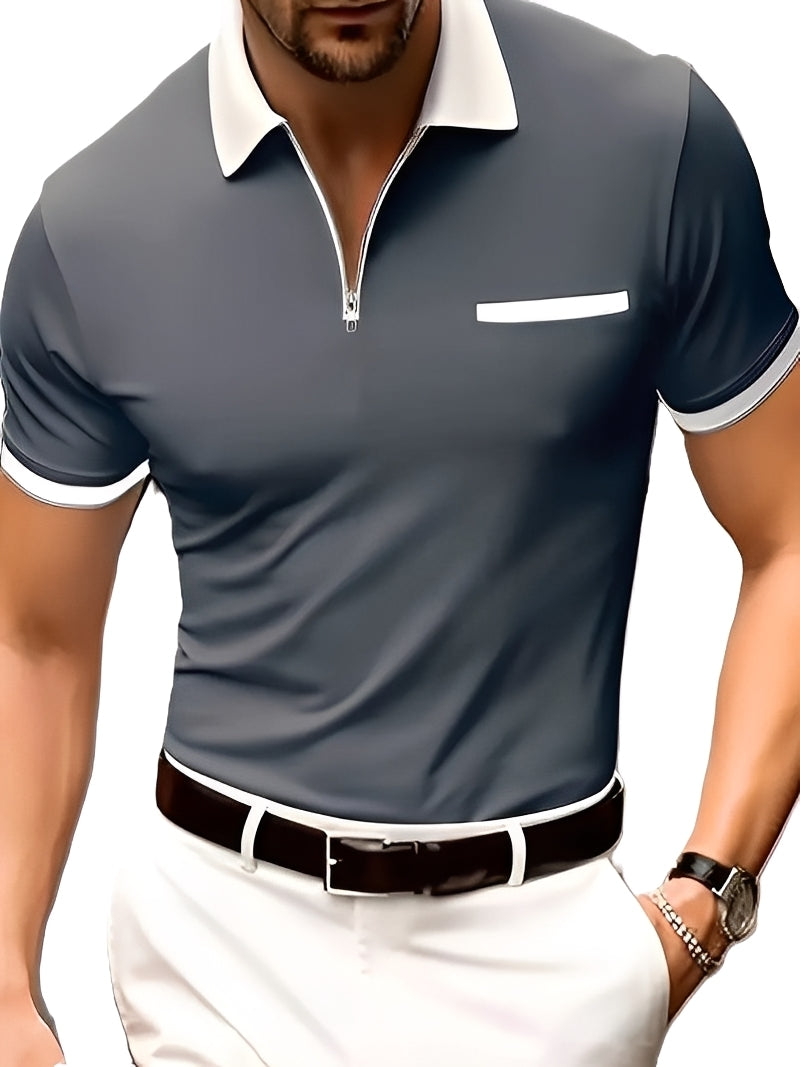 Winton - Cămașă relaxată cu fermoar pentru bărbați