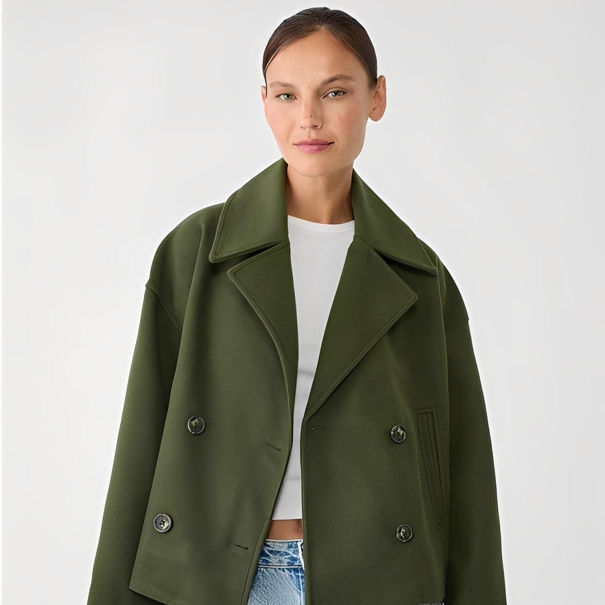 Abegail - Jachetă scurtă, simplă și casual pentru femei