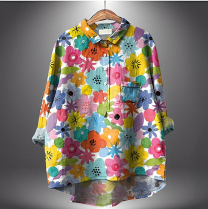 Garance - Cămașă tradițională feminină cu mâneci lungi