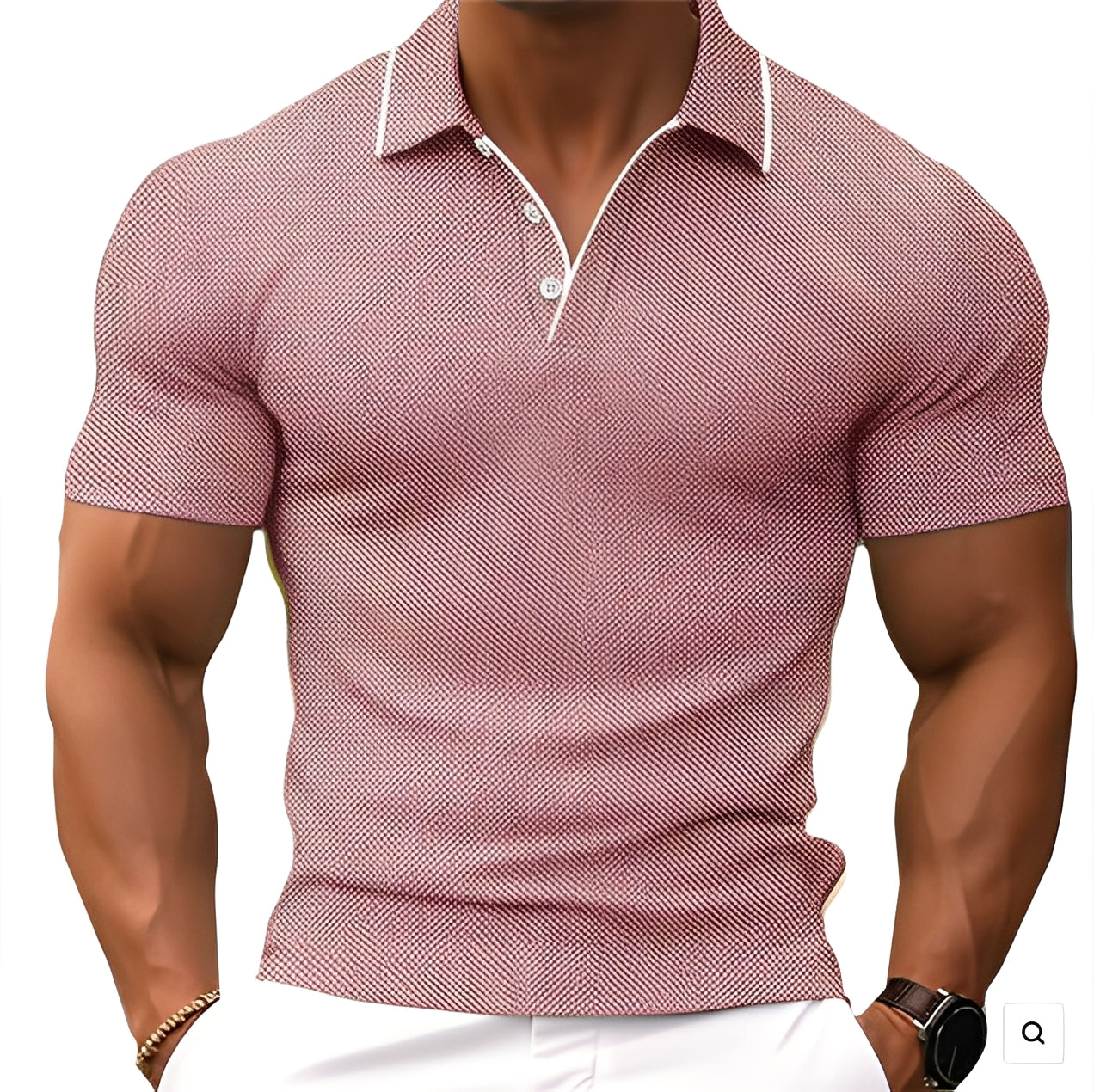 Florence - Tricou polo comod cu nasturi pentru bărbați