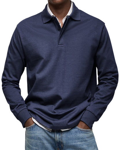Dewey - Tricou Polo Simpatic cu Mâneci Lungi pentru Bărbați
