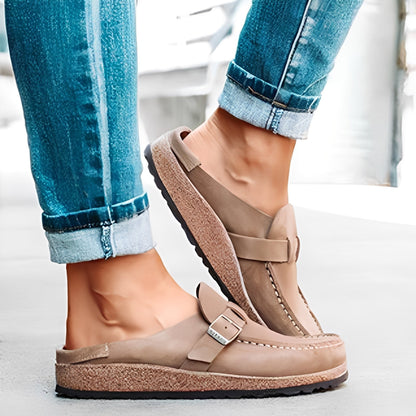 Briana - Sandale Slip-On Comode cu Cataramă pentru Femei