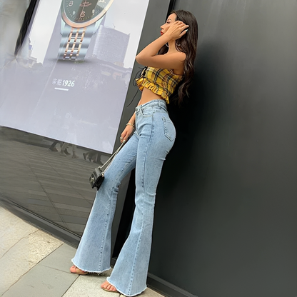 Clarissa - Blugi dama cu talie înaltă