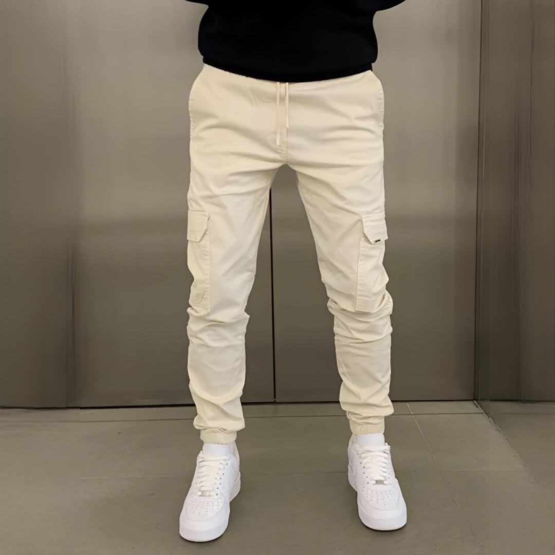 Khalid - Pantalon cargo elastic pentru bărbați