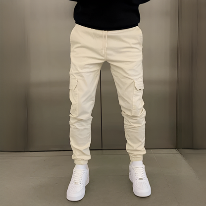 Khalid - Pantalon cargo elastic pentru bărbați