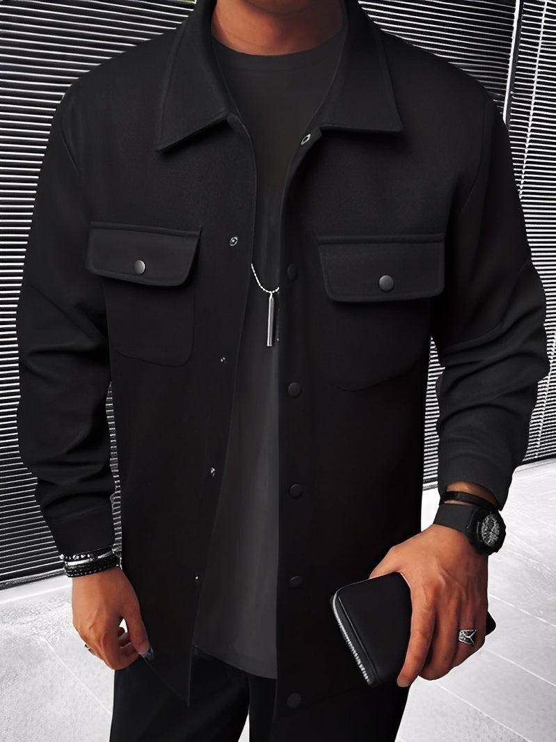 Francis - Jachetă cu carouri și buzunare pentru bărbați, stil casual