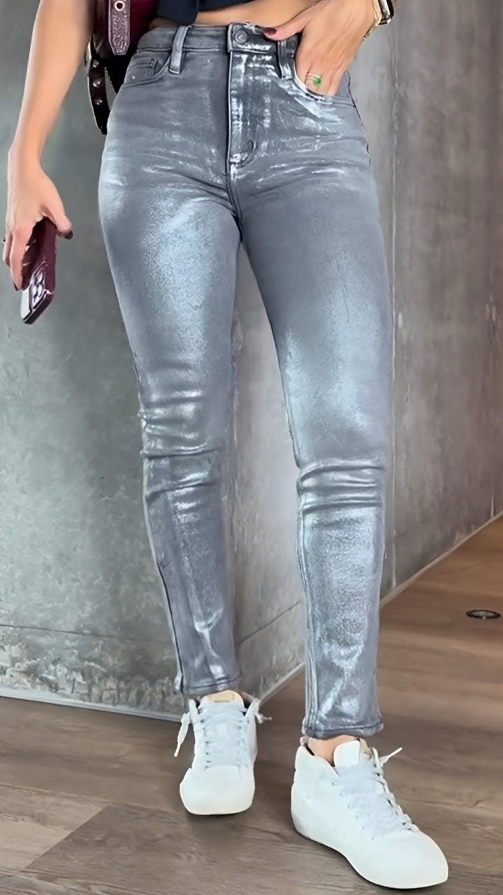 Bethany - Blugi skinny stilat și sclipitor pentru femei