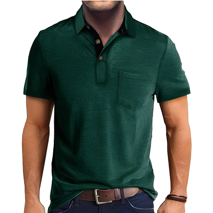 Abner - Tricou polo retro cu mâneci scurte pentru bărbați