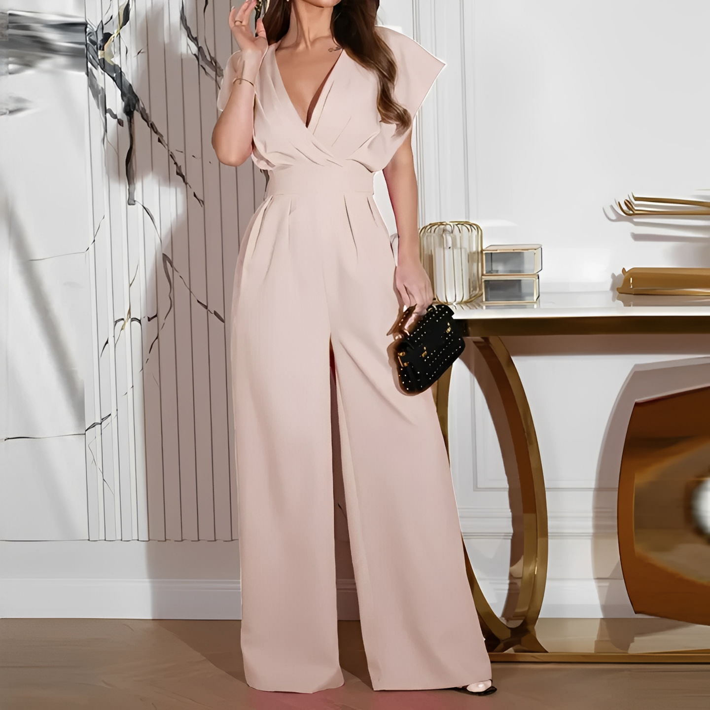 Christelie - Ținută rafinată cu decolteu în V pentru femei