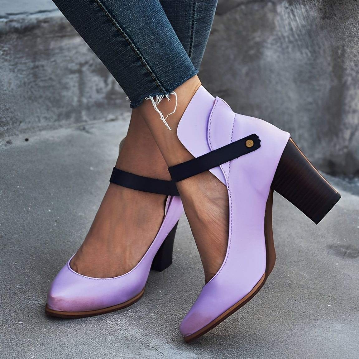 Irene - Sandale elegante cu toc gros pentru femei