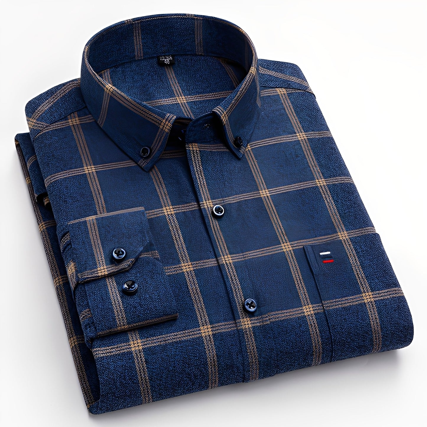 Nikolas - Cămașă lejeră în carouri din bumbac pentru bărbați