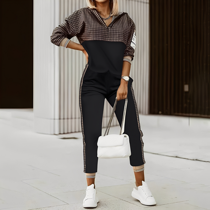 Hollie - Set sportiv elegant cu fermoar pentru femei