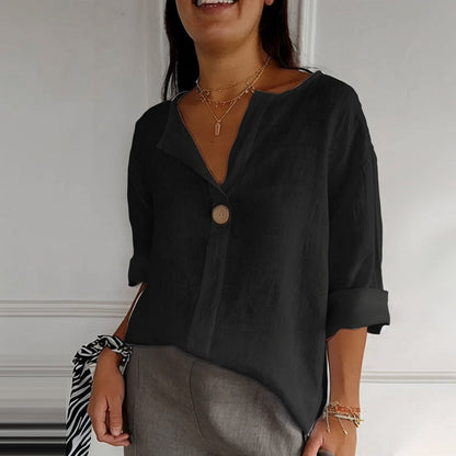 Arabella - Bluză lejeră de damă cu decolteu în V