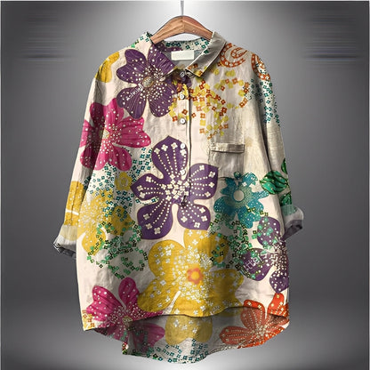 Garance - Cămașă tradițională feminină cu mâneci lungi