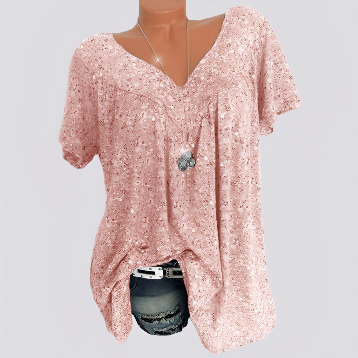 Claudia - Bluza elegantă, lejeră cu imprimeu floral pentru femei