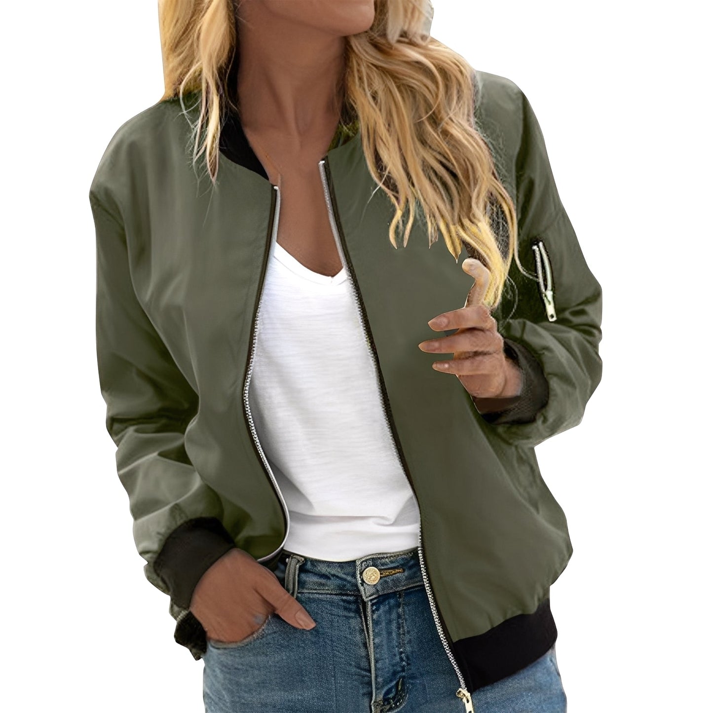 Shirlee - Jachetă bomber comodă, de inspirație retro, pentru femei