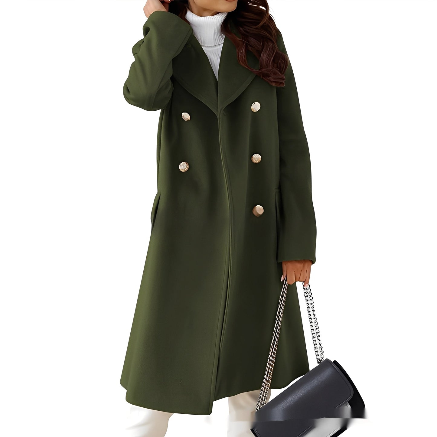 Amanda - Palton elegant cu dublu rând pentru femei