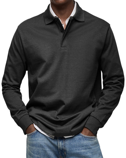 Dewey - Tricou Polo Simpatic cu Mâneci Lungi pentru Bărbați