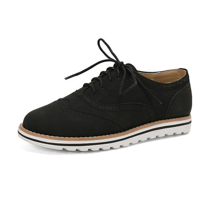 Gemma - Pantofi Derby casual din piele întoarsă pentru femei