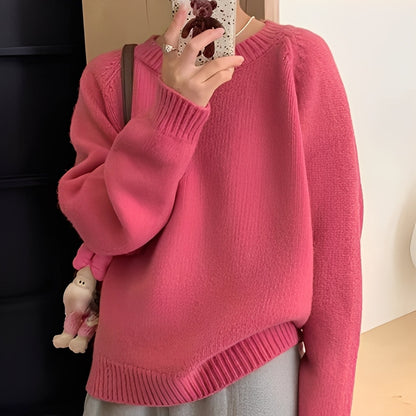 Roxanna - Pulover de damă oversize, simplu