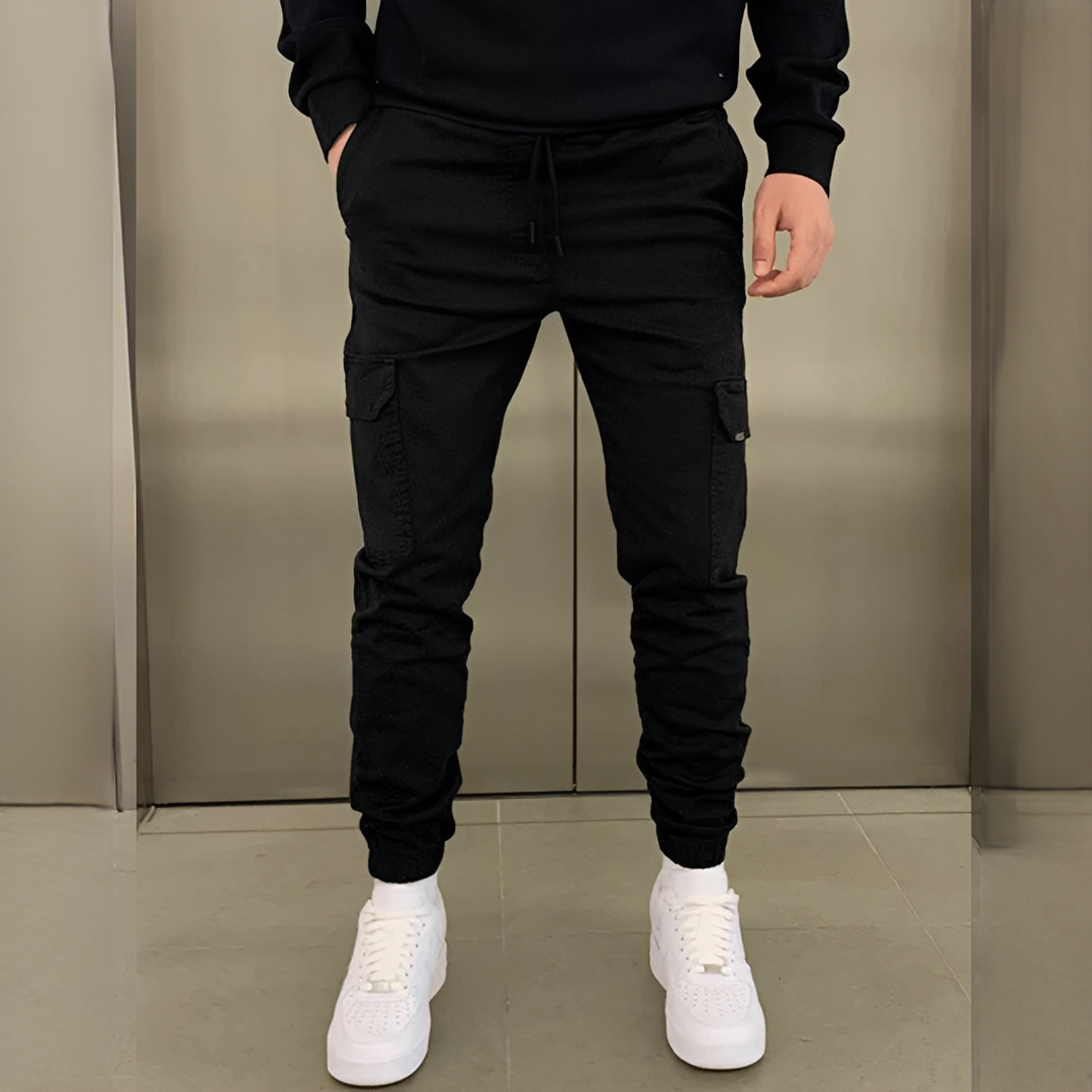 Khalid - Pantalon cargo elastic pentru bărbați