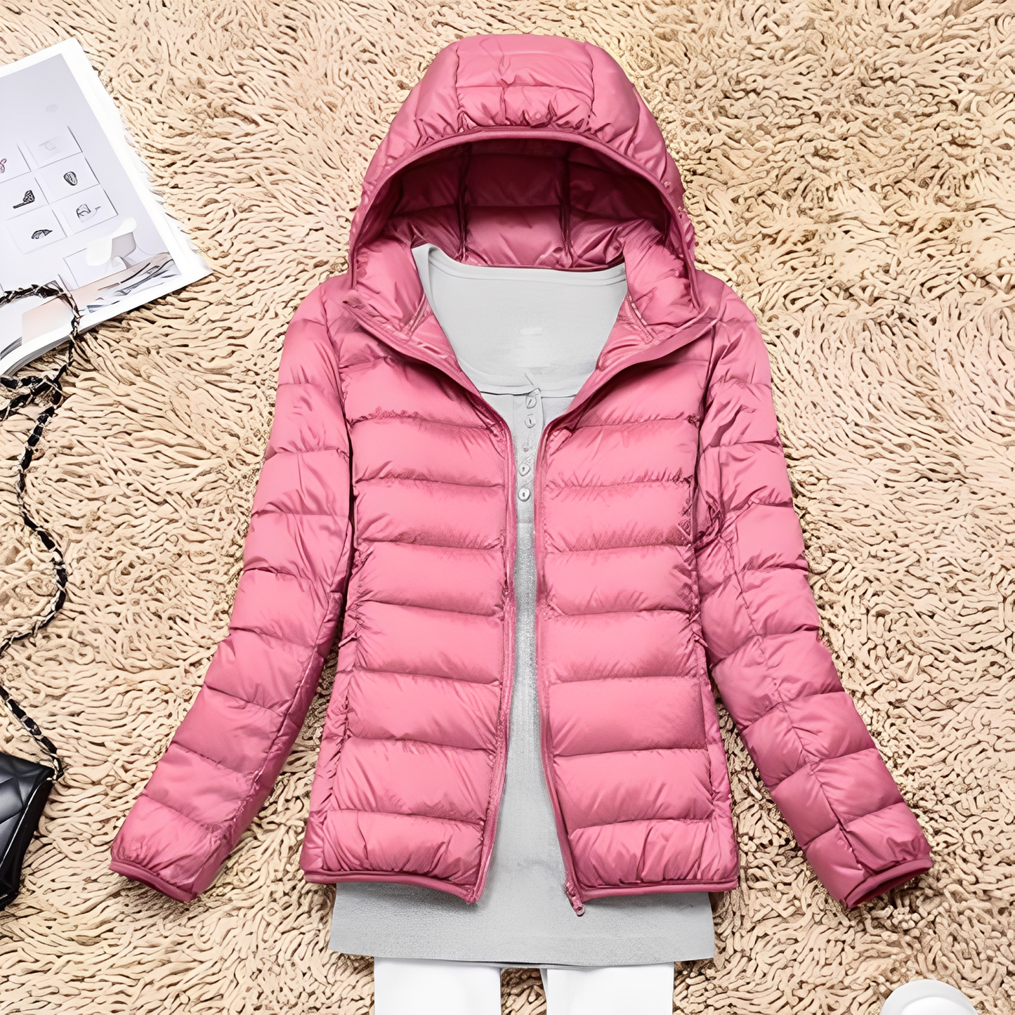 Lyndsay - Geacă slim casual de puf pentru femei