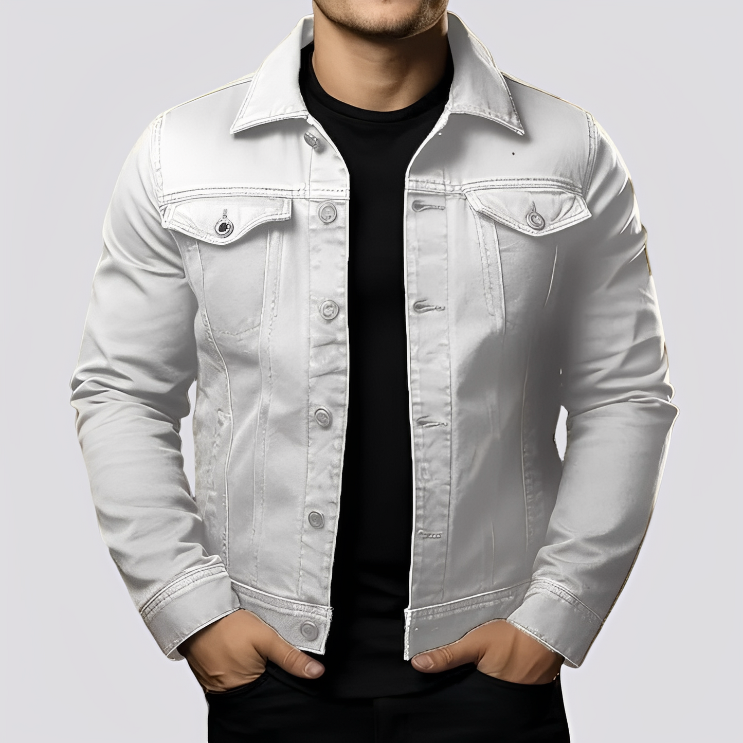 Maxwell - Geacă retro din denim gros pentru bărbați