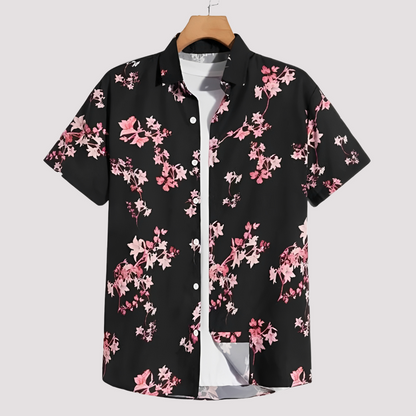 Arjun - Cămașă casual cu print hawaian pentru bărbați