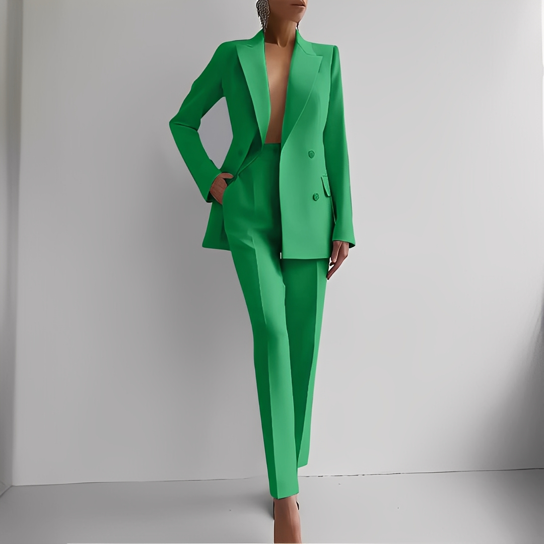 Marguerite - Set de costum formal cu sacou lung pentru femei