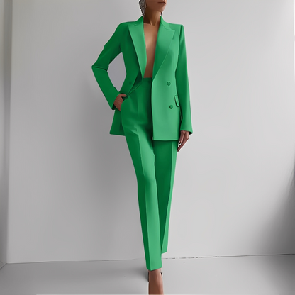 Marguerite - Set de costum formal cu sacou lung pentru femei