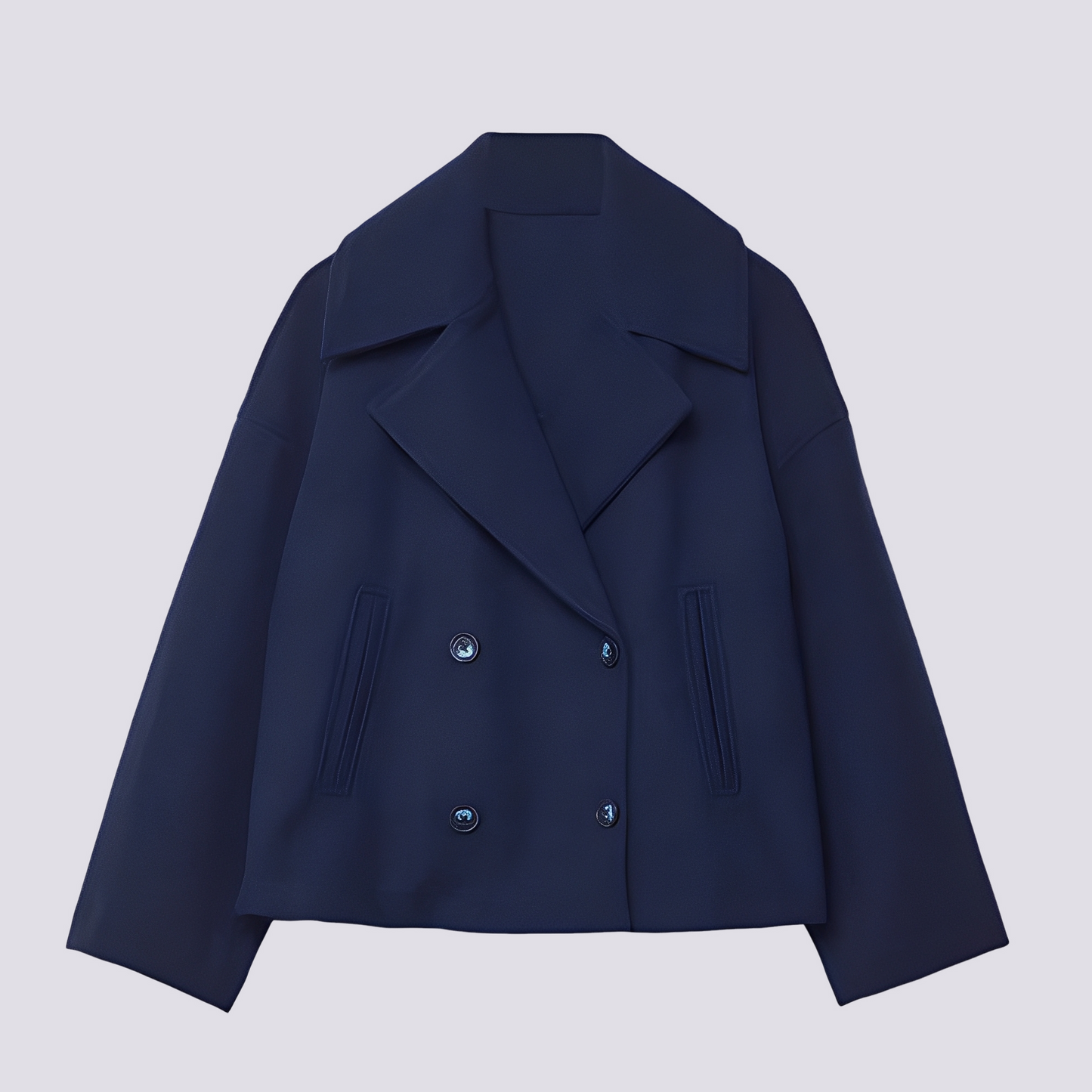 Bethney - Jachetă scurtă elegantă din lână cu guler cu rever pentru femei