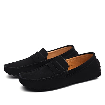 Joshua - Mocasini eleganți din piele întoarsă pentru bărbați