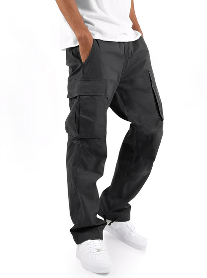 Cooper - Pantaloni cargo relaxați cu șnur pentru bărbați