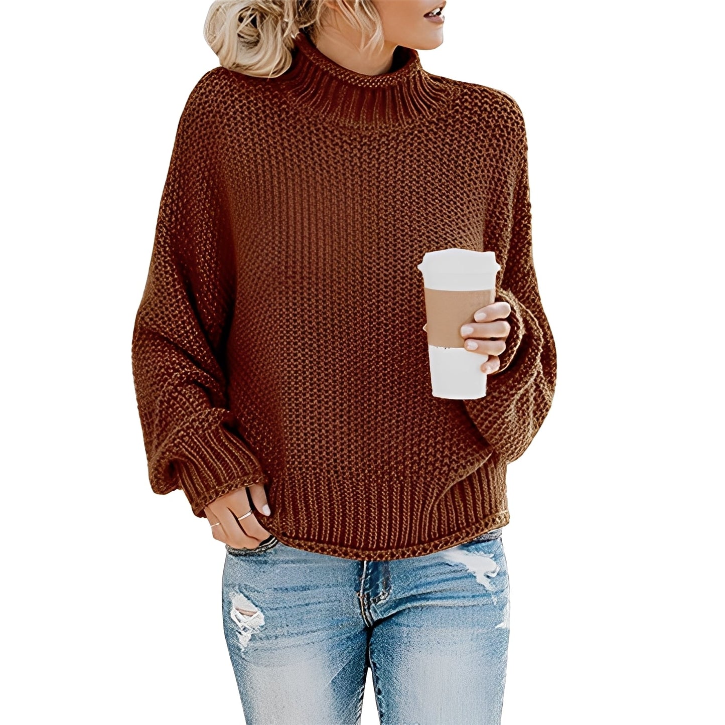 Evalyn - Sweater lejer cu guler înalt pentru femei